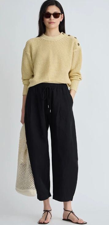 Apiece Apart Pants - Apiece Apart Everyday Pull-On Pants Black Relax Women's M Casual Wardrobe